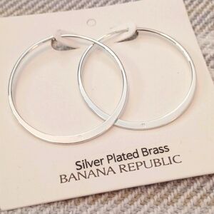 Brand New Banana Republic 2" Lightweight Hoop Earrings